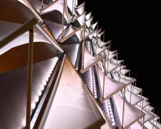 Home Detail of the ETFE facade at San Mamés